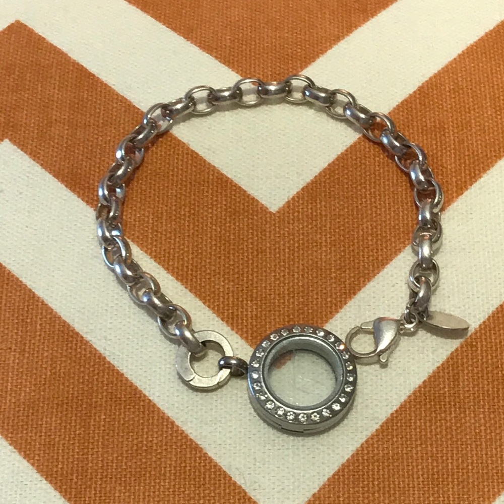 Origami owl charm locket bracelet